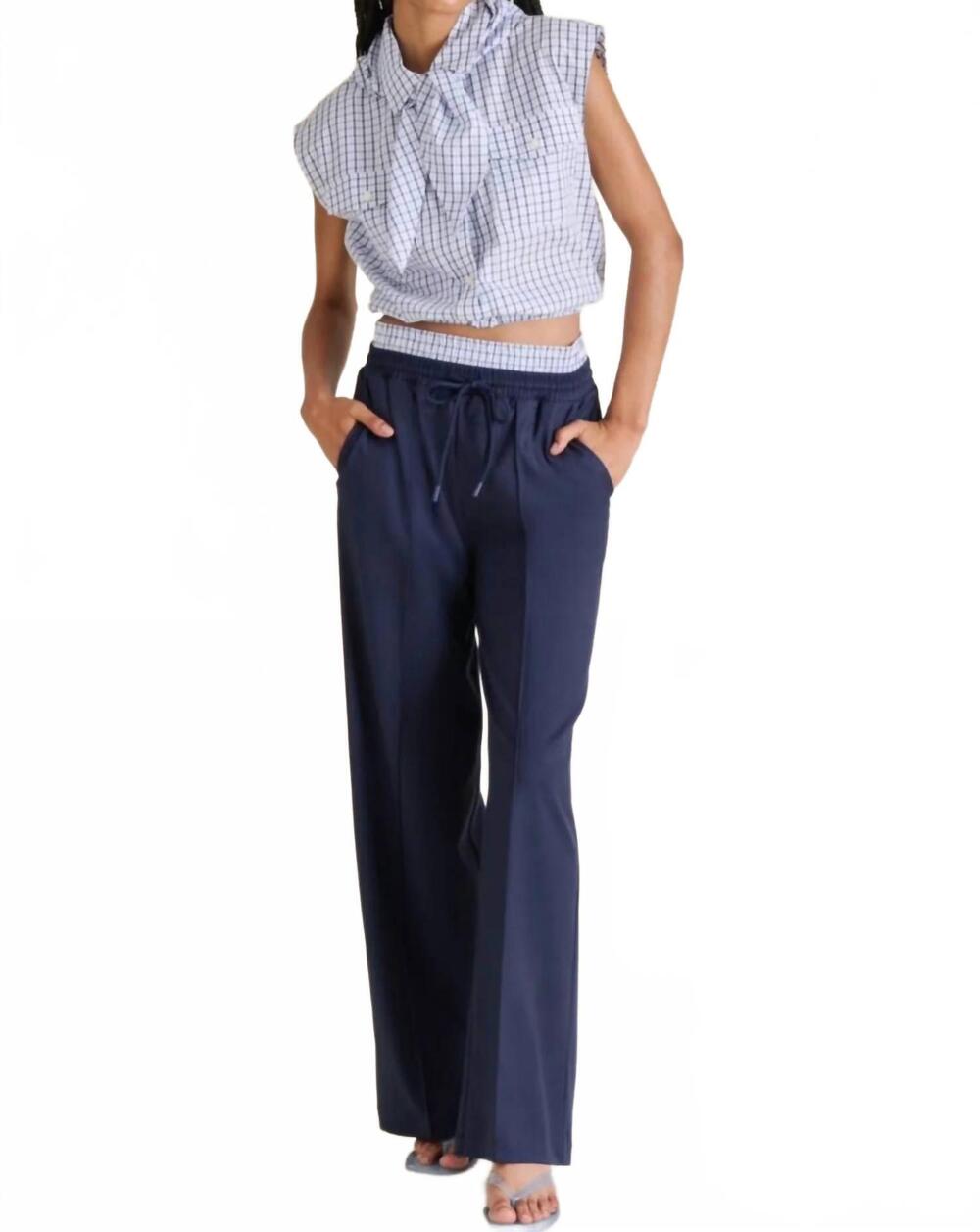 NEW STEVE MADDEN women's hanna tank blouse in blue white stripe